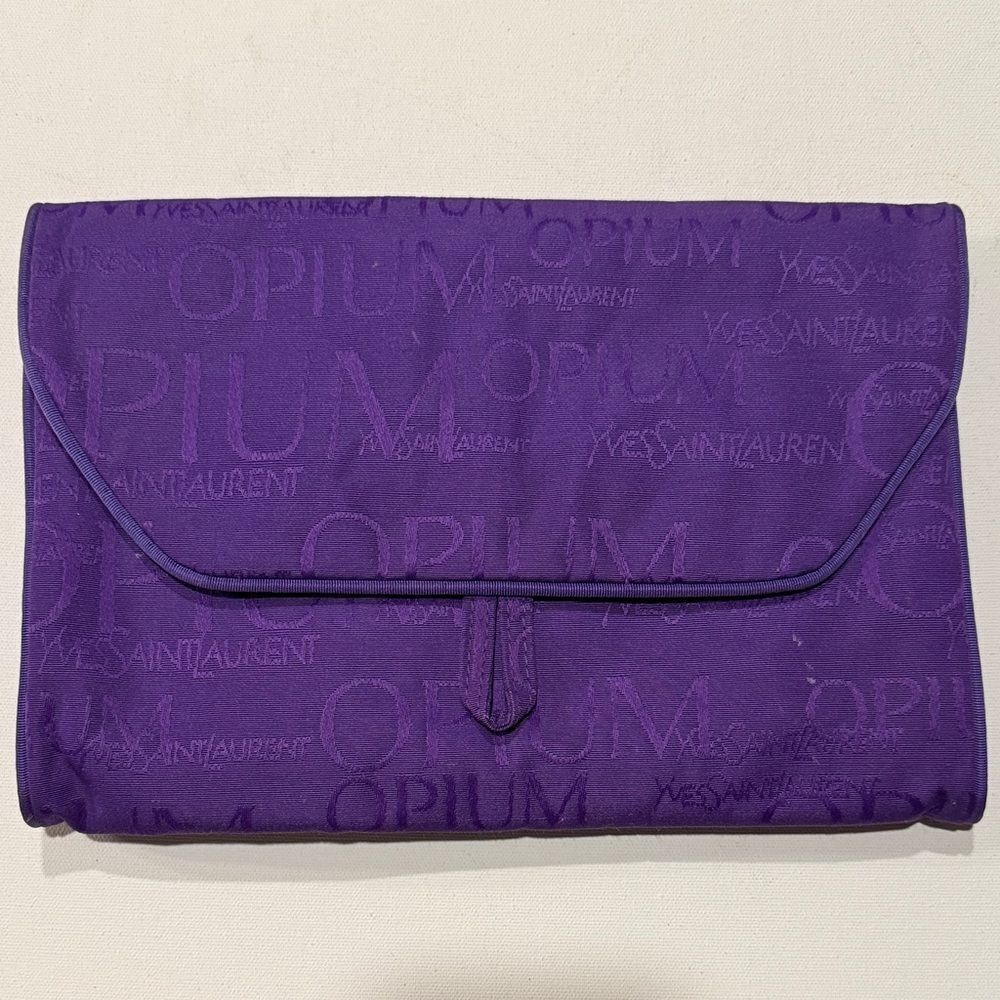 Yves Saint Laurent Opium Embossed Purple Wristlet